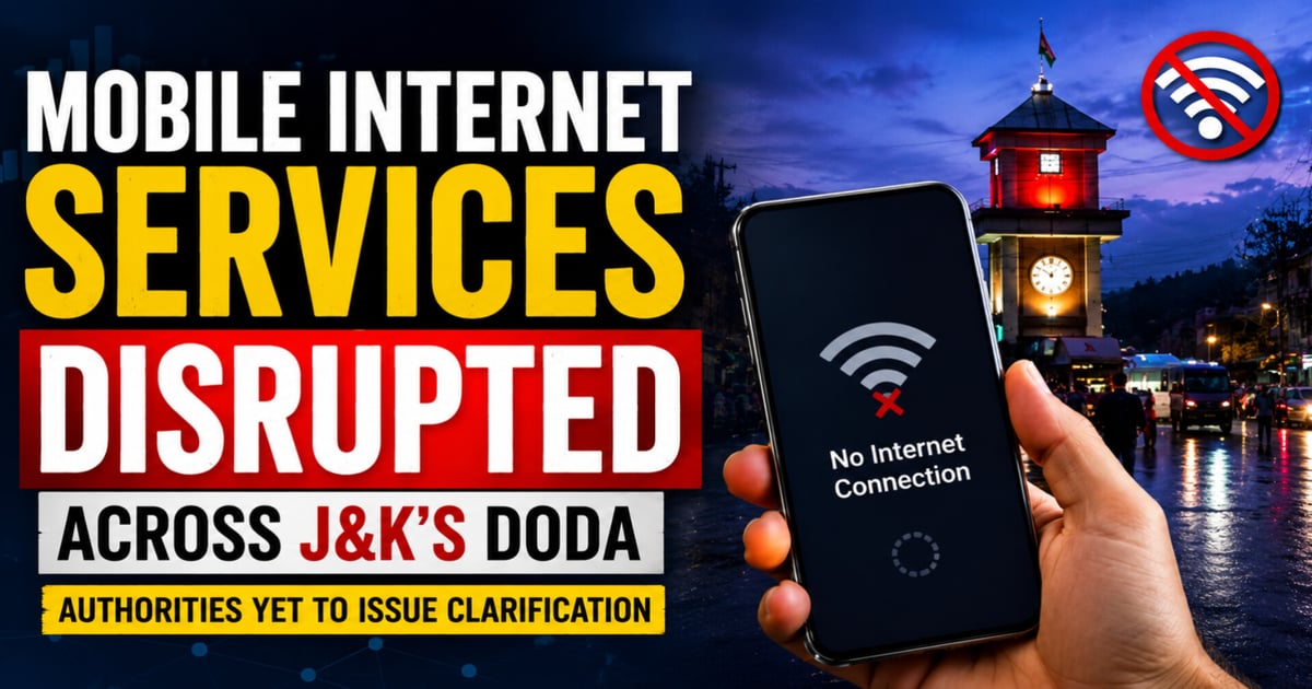 J&K: Mobile Internet Services Disrupted Across Doda