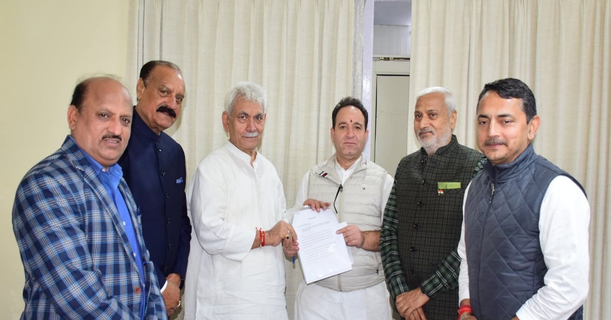 LoP Sunil Sharma Urges LG Manoj Sinha to Review MBBS Admissions at SMVDIME Amid Devotees’ Concerns